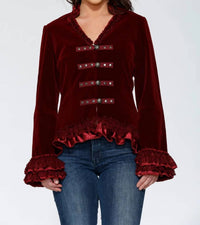 Orchid Bloom - Gloria Velvet Tailed Jacket