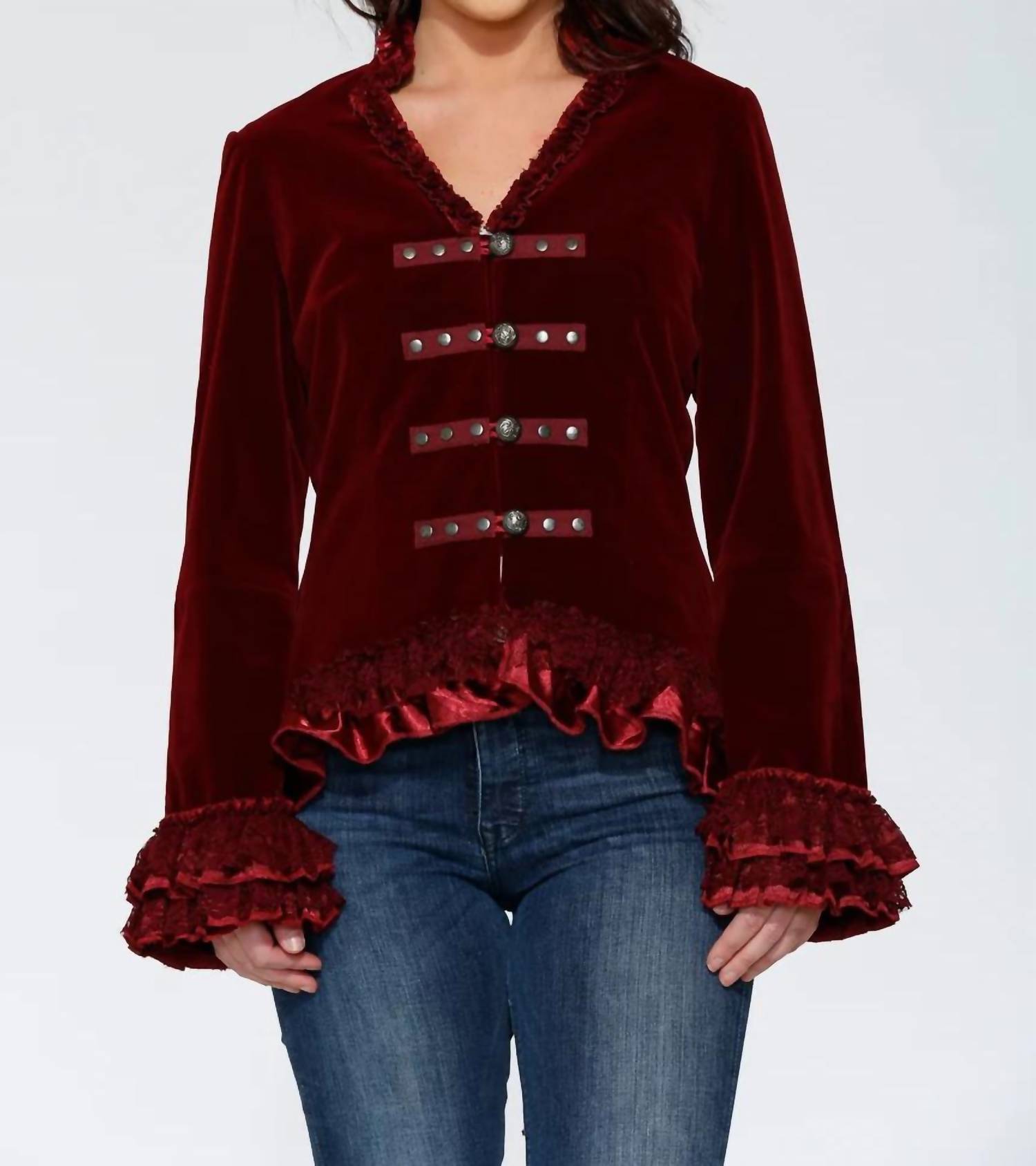 Orchid Bloom - Gloria Velvet Tailed Jacket