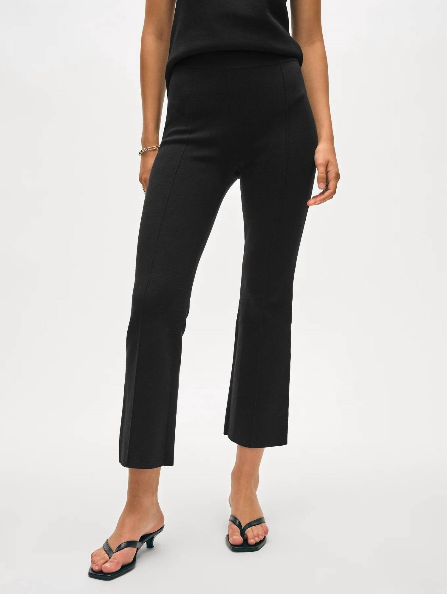 White + Warren - Kick Flare Superfine Organic Cotton Trouser