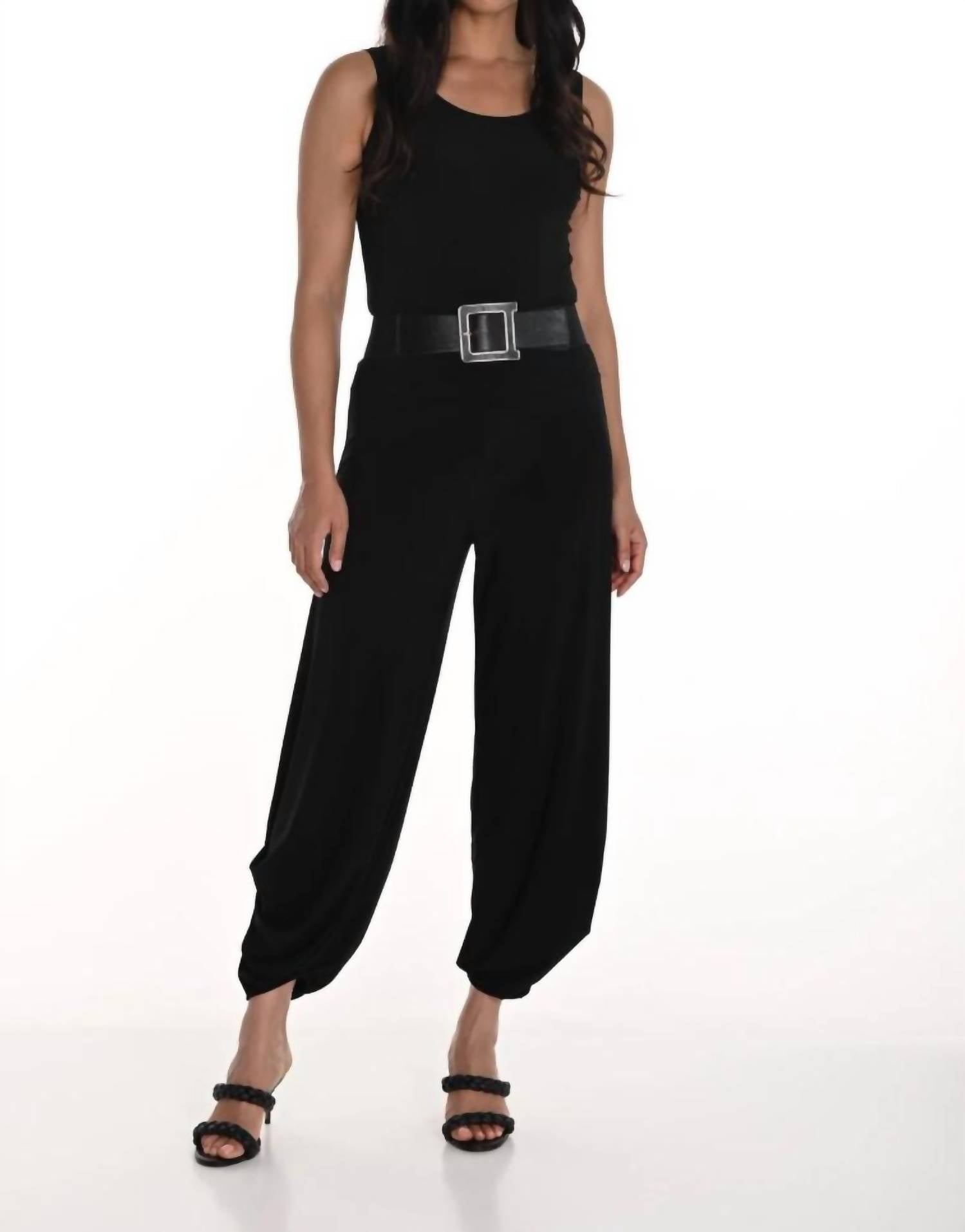 Frank Lyman - Relaxed Cropped Knit Pull On Pants