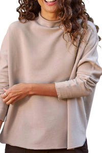 Frank & Eileen - Effie Long Sleeve Funnel Neck Capelet Sweater