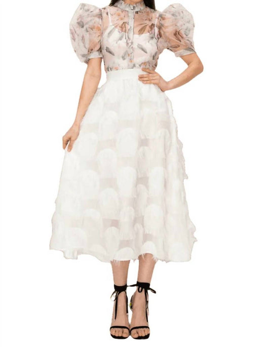 Ina - Organza Floral Print Top