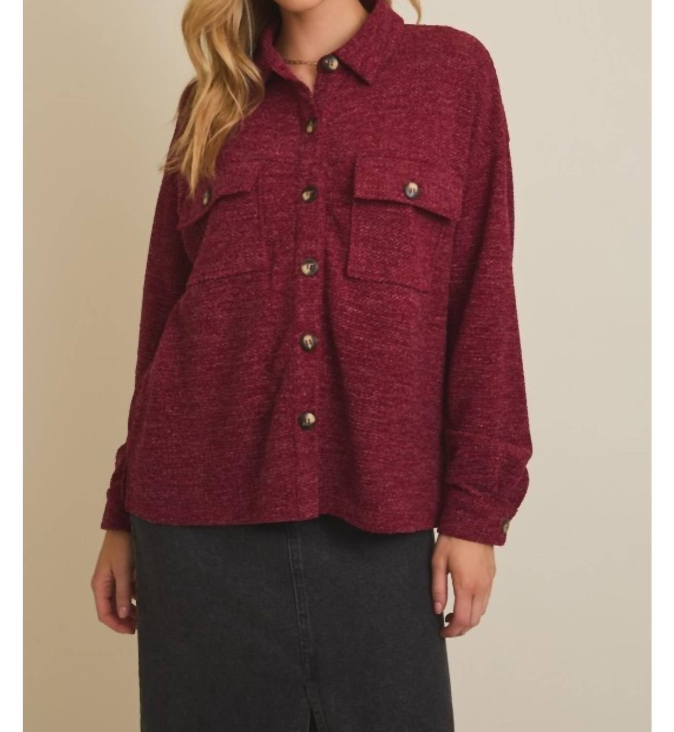 Gilli - Collared Lightweight Shacket