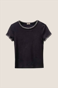 Dylan - Women's Brooks Blanket Stitch Tee