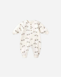 Quincy Mae Kid's Relaxed Fleece Jumpsuit in bats - kids' item - detail view