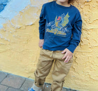 Rowdy Sprout - Kids Rolling Stones Organic Long Sleeve Tee