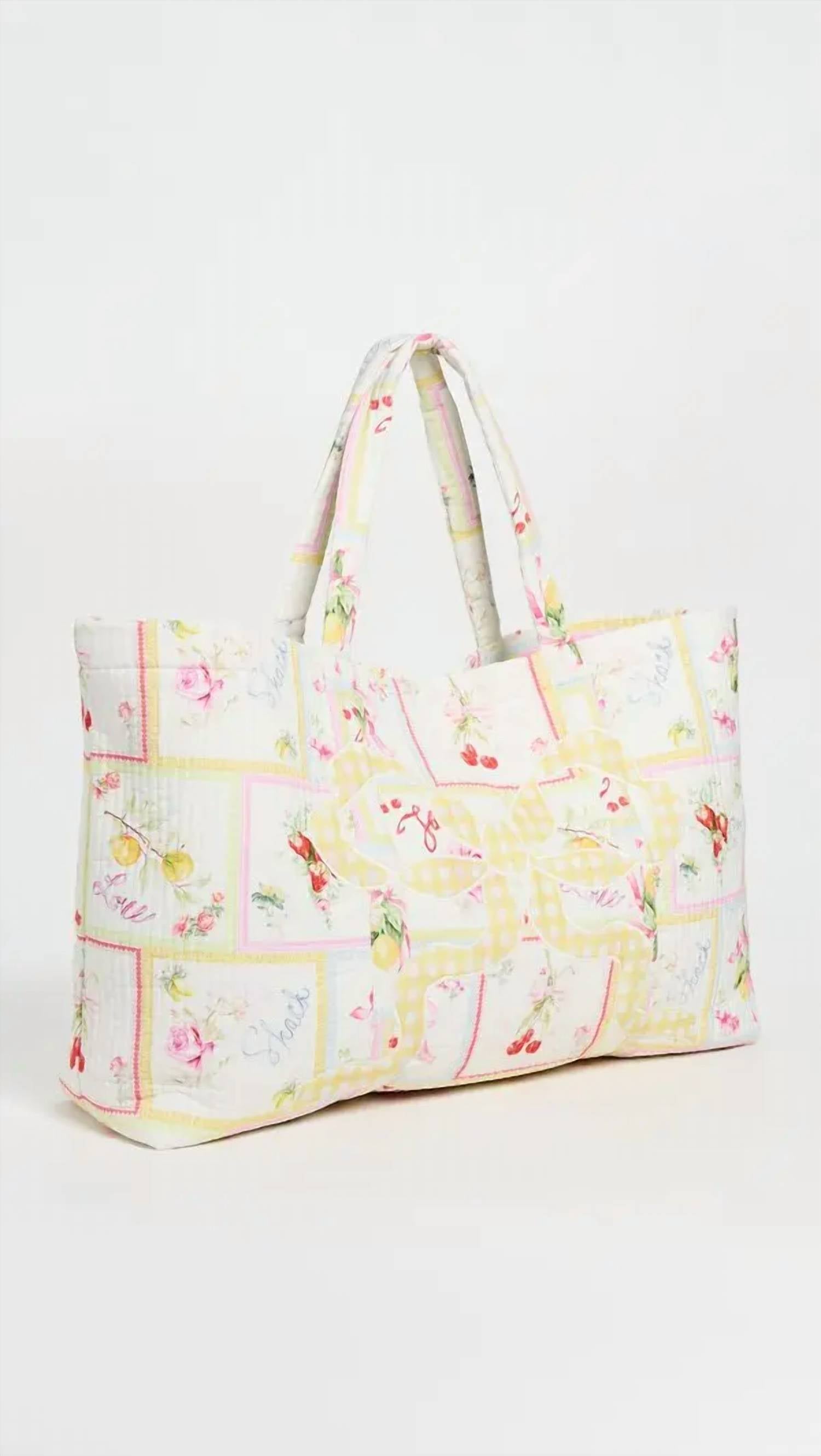 Loveshackfancy - Women's Cyndi Fruit Print Tote Bag