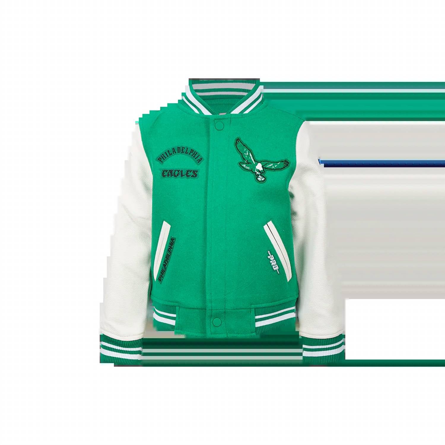 Pro Standard - BIG BOYS' NFL PHILADELPHIA EAGLES RETRO CLASSIC RIB WOOL VARSITY JACKET