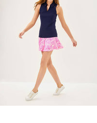 Lilly Pulitzer Luxletic Martina Polo in true navy - women's tank top - view 4