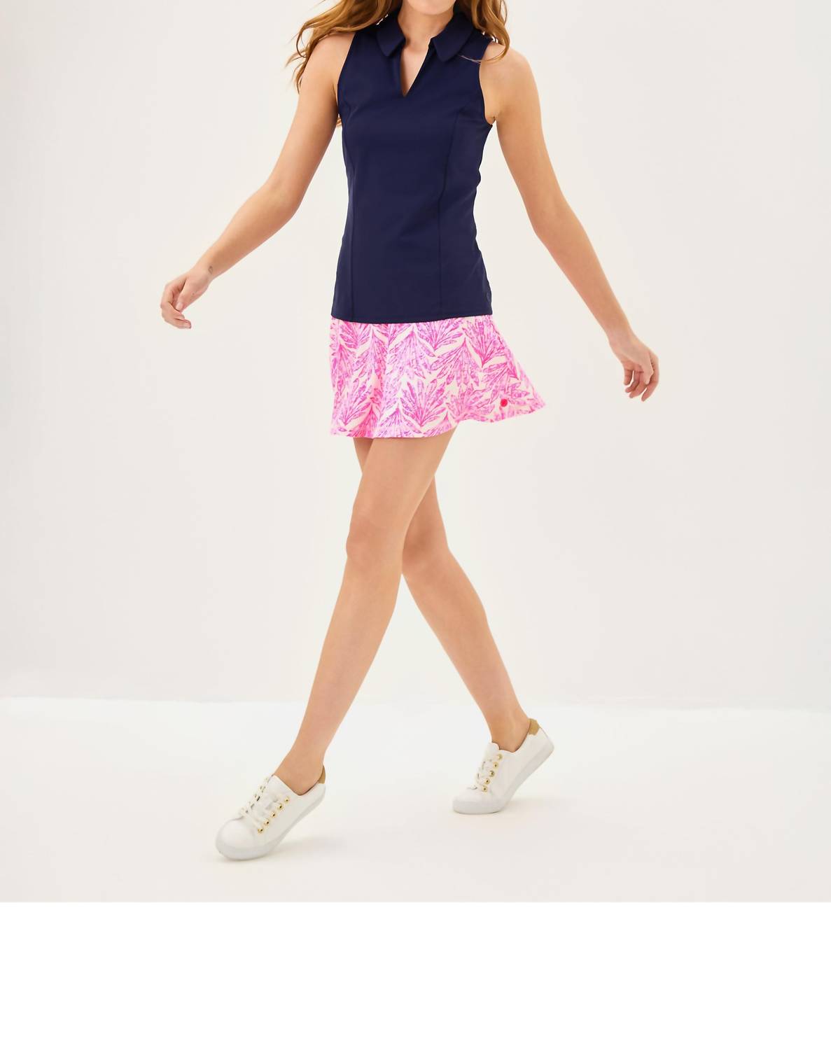 Lilly Pulitzer Luxletic Martina Polo in true navy - women's tank top - view 4