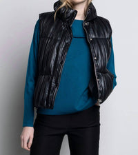 Picadilly - Pleated Polyurethane Puffer Vest