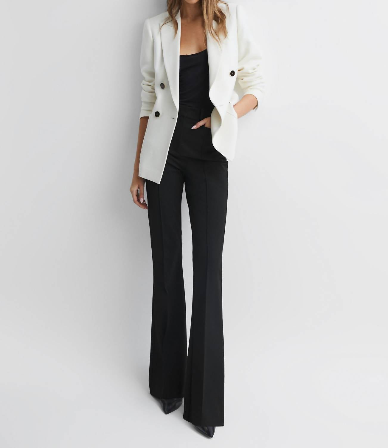Reiss - Dylan Flare Flared High Rise Trousers Pants