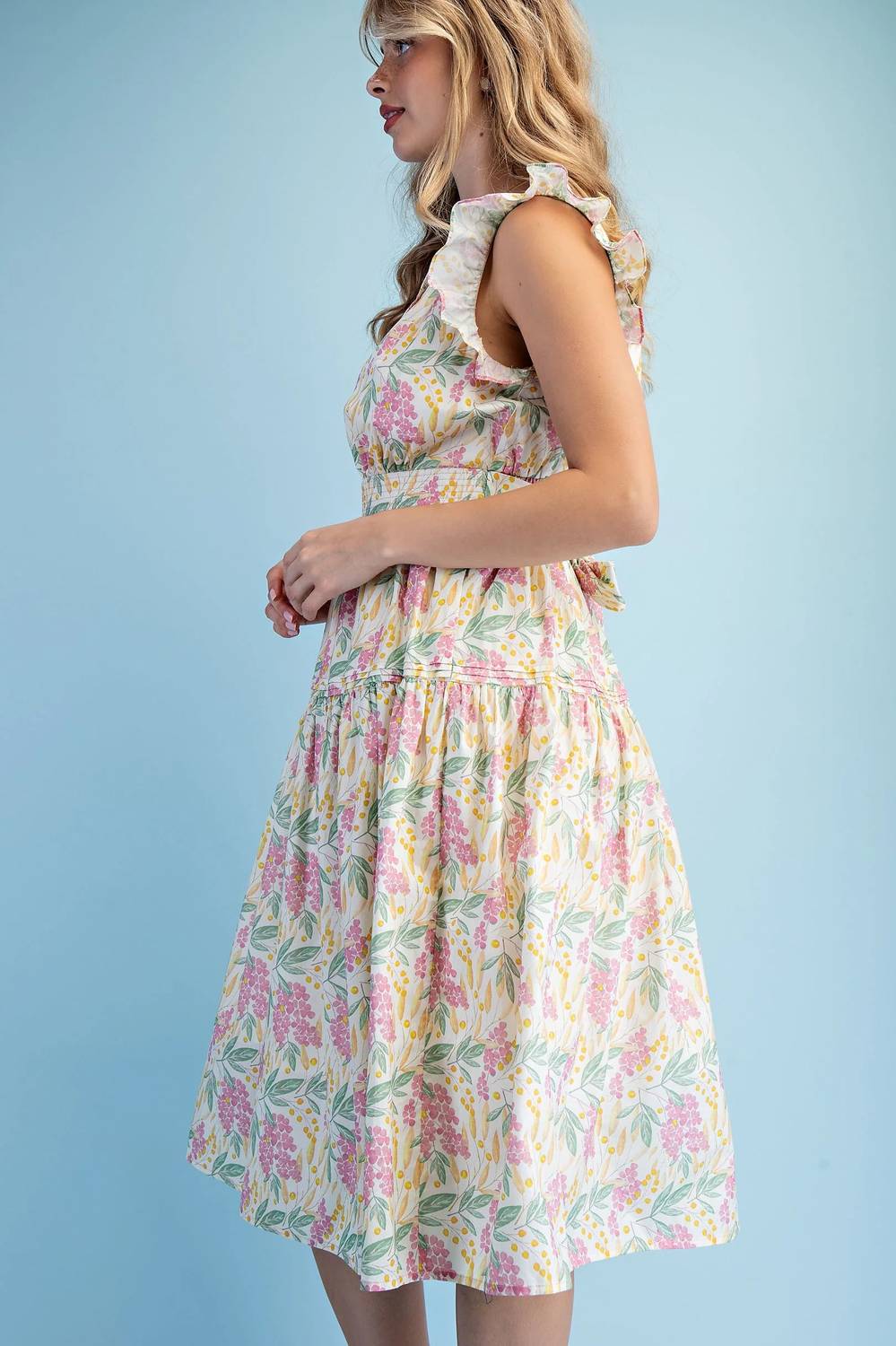 Gigio - Blossom Breeze Floral Midi Dress
