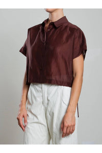 Pharaoh - Zoey Gossamer Boxy Cropped Shirt