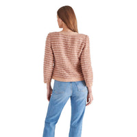 STEVE MADDEN Women's Winterrose Tweed Jacket in mauve 1 - women's jacket - detail view