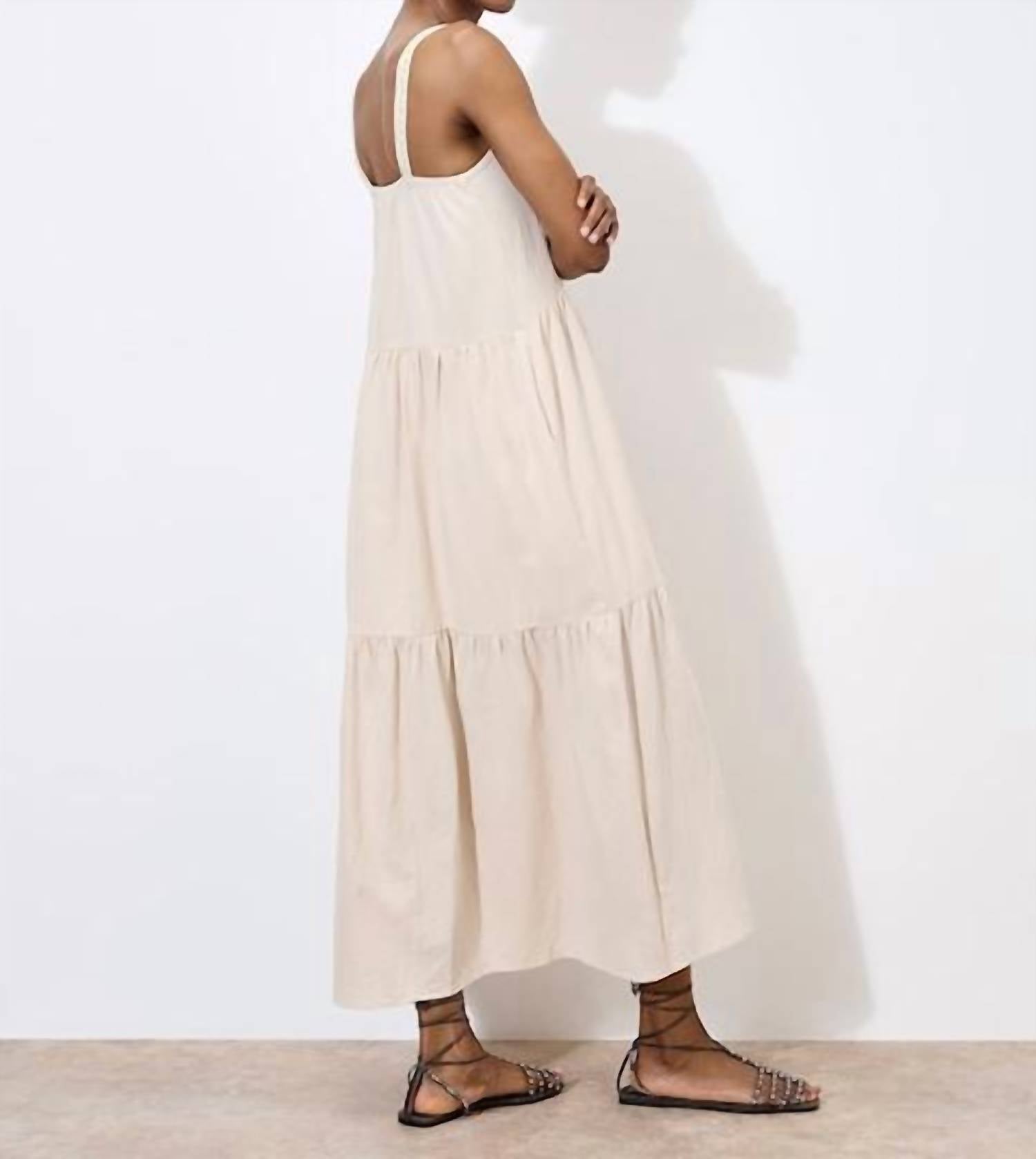 Apricot - Shell Detail Midmaxi Dress
