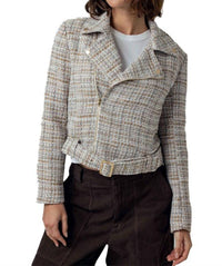 sundays Cropeley Boucle Long Sleeve Jacket in spice boucle - women's jacket