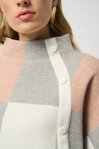 Joseph Ribkoff - Plaid Jacquard Sweater Knit Top