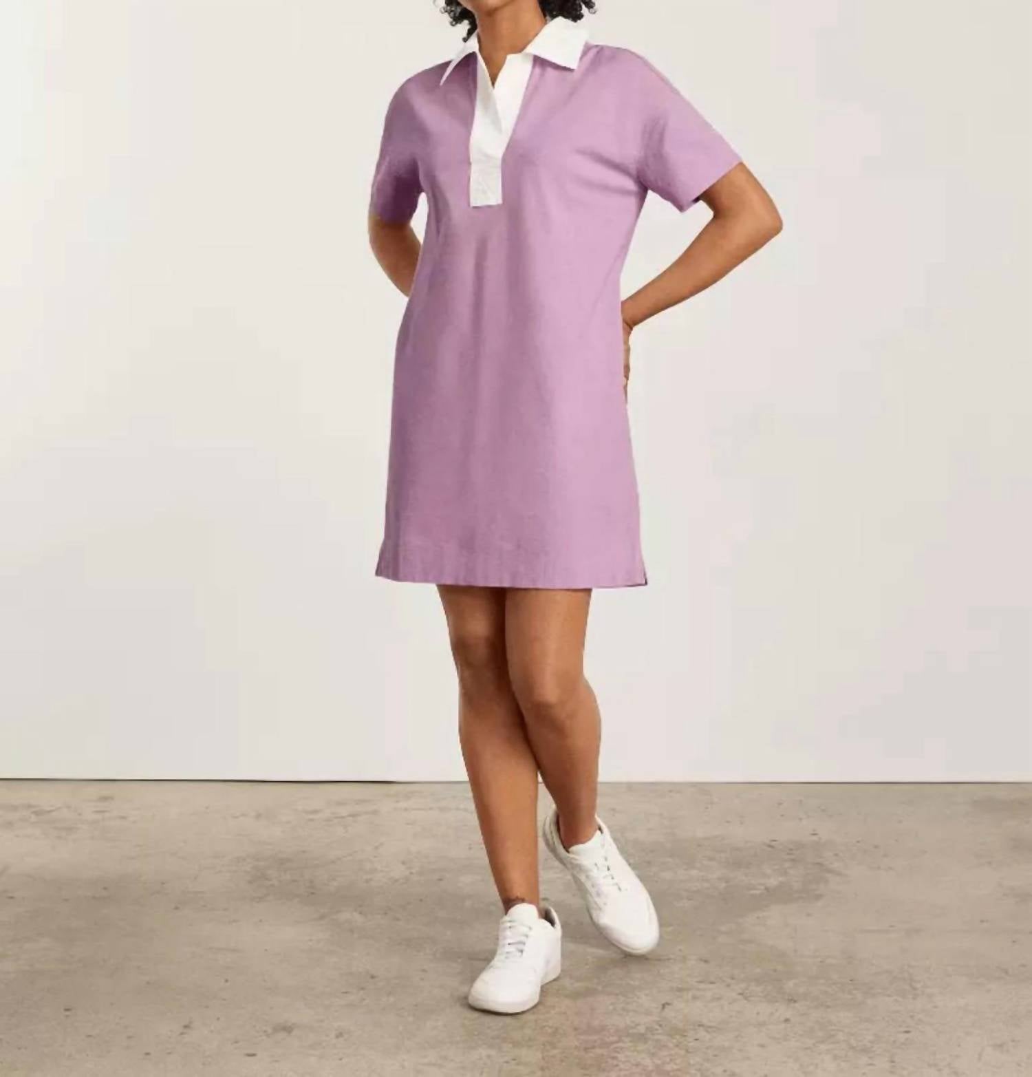 Everlane Organic Cotton Polo Dress in lilac - women's dress