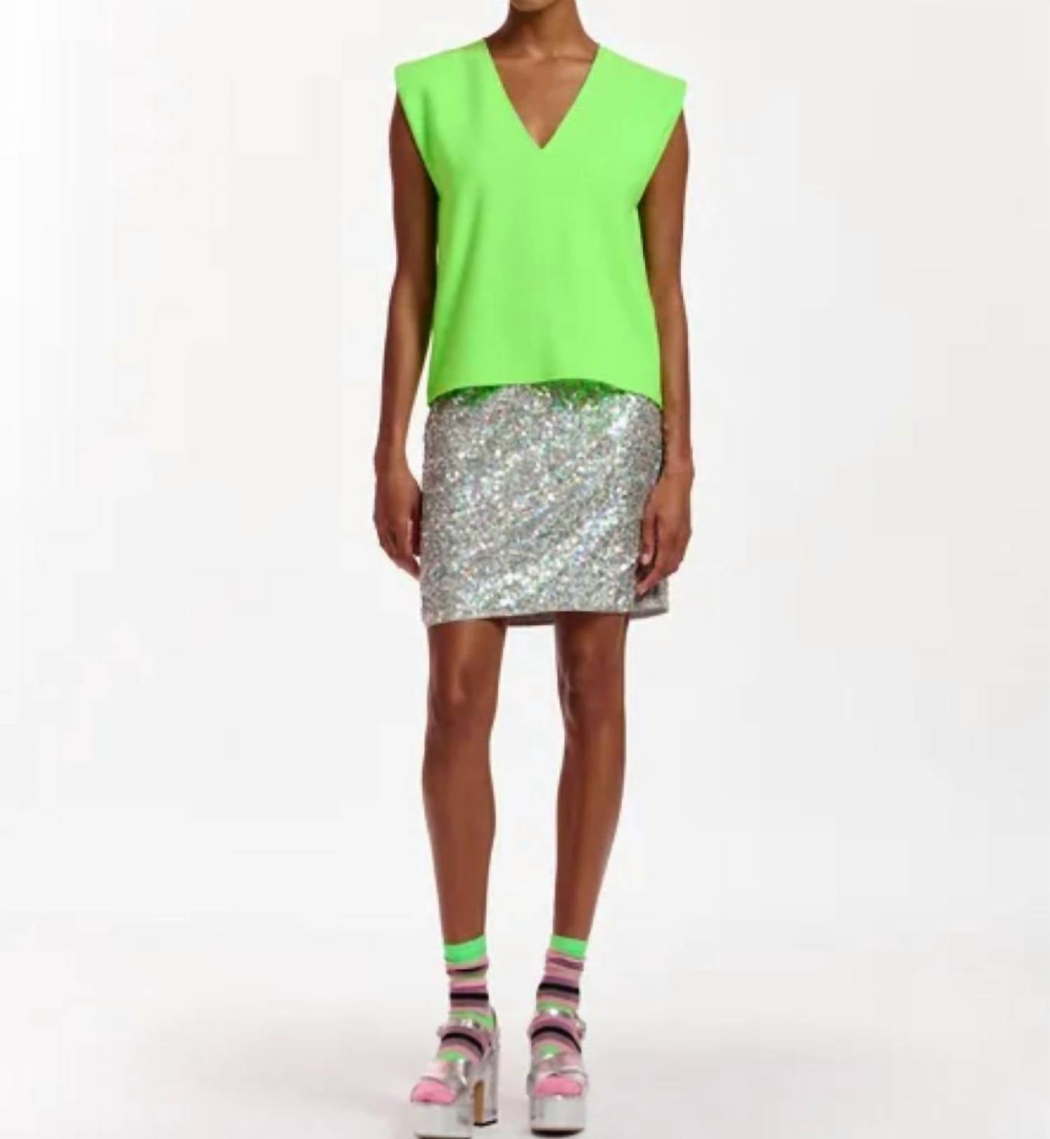 Essentiel Antwerp - Falling Sleeveless V-neck Top