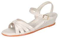 Sas - Women's Strippy Quarter Strap Wedge Sandal - Wide