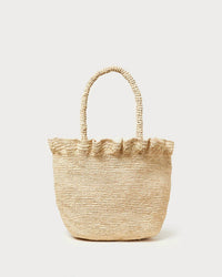 Loeffler Randall - Women's Cyrus Ruffled Woven Tote Bag
