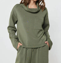 Current Air - Cowl Neck Pullover Sweatshirt