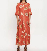 KIVARI Vacanza Maxi Dress in red - women's dress