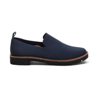 Aetrex Women's Chloe Slip On Loafers in navy - women's flats - detail view