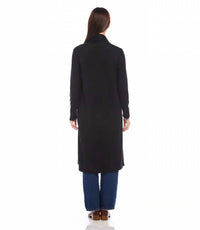 Karen Kane - Belita Faux Leather Patch Cardigan