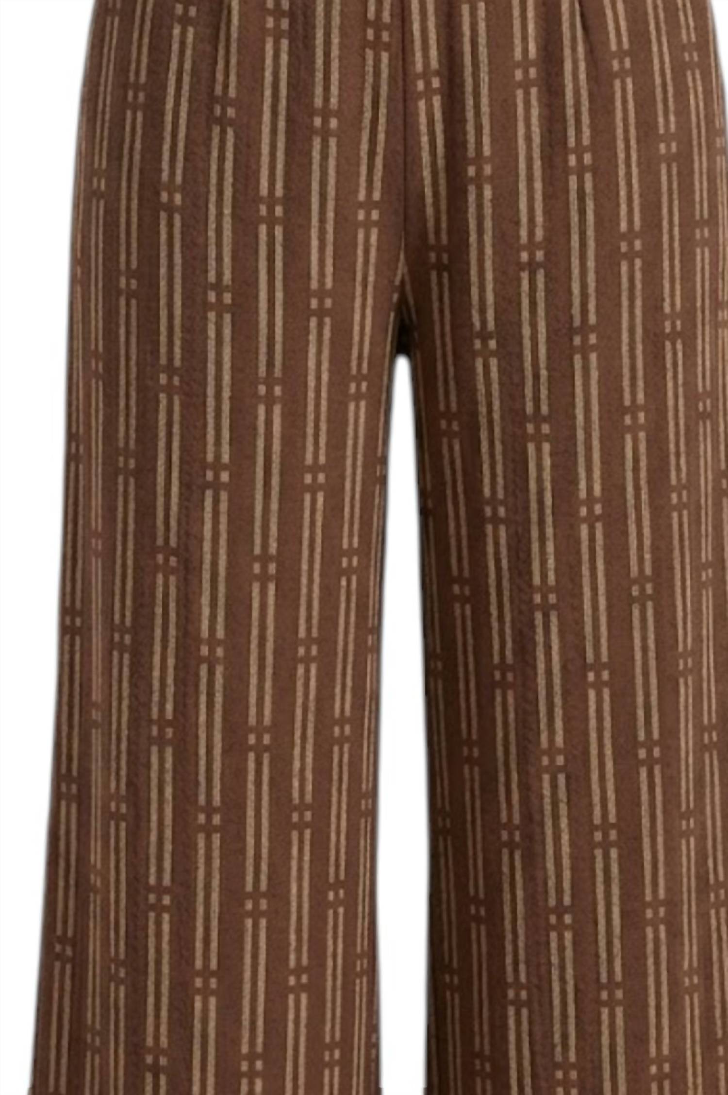 Fun 2 Fun - Women's Printed Cropped Wide Leg Pants