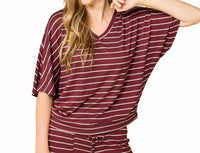 Softies - Women's Relaxed V-neck Capri Lounge Set