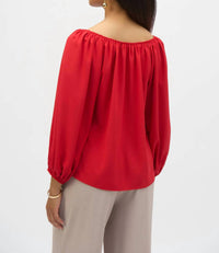 Joseph Ribkoff - Off-shoulder Eggshell Flared Top