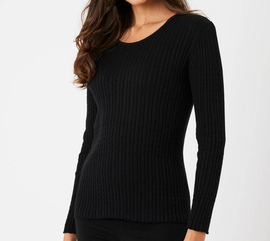 French Kyss - Long Sleeve Round Neck Top