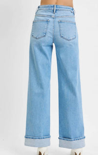 Risen - High Rise Tummy Control Cuffed Jean
