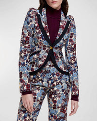 Smythe - Taped Pouf Sleeve One Button Blazer