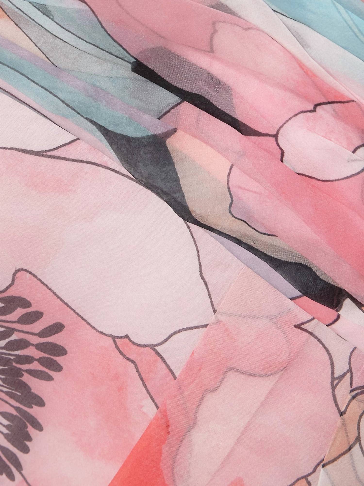 Rebecca Vallance - Strapless Gathered Floral-print Silk-organza Midi Dress