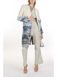 Beulahstyle - Nature Print Silk Blended Coat