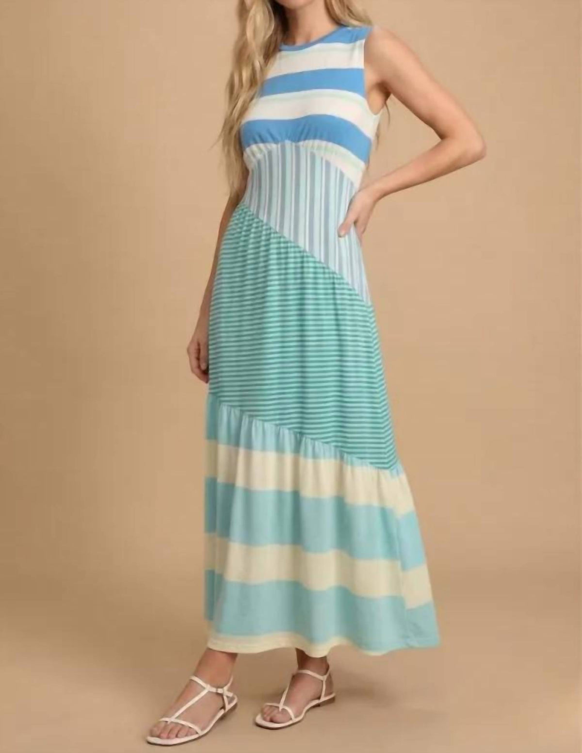 J.Nna - Patchwork Maxi Dress