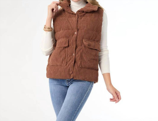 Coco + Carmen - Nicky Corduroy Down Filled Vest