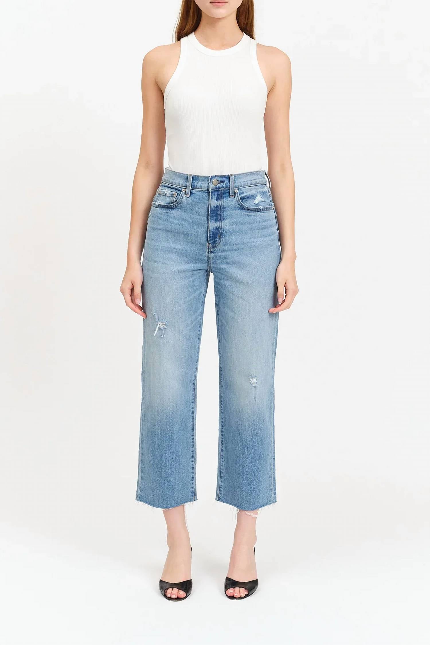 Daze - Sundaze High Rise Straight Crop Jeans