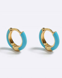 Emma Pills - Women's Mini Enamel Huggies Earrings