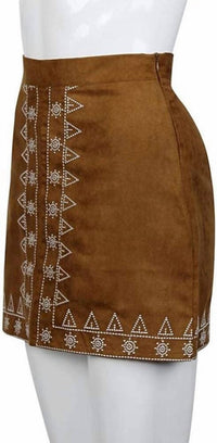 Sadie & Sage - Women's Faux Suede Skirt