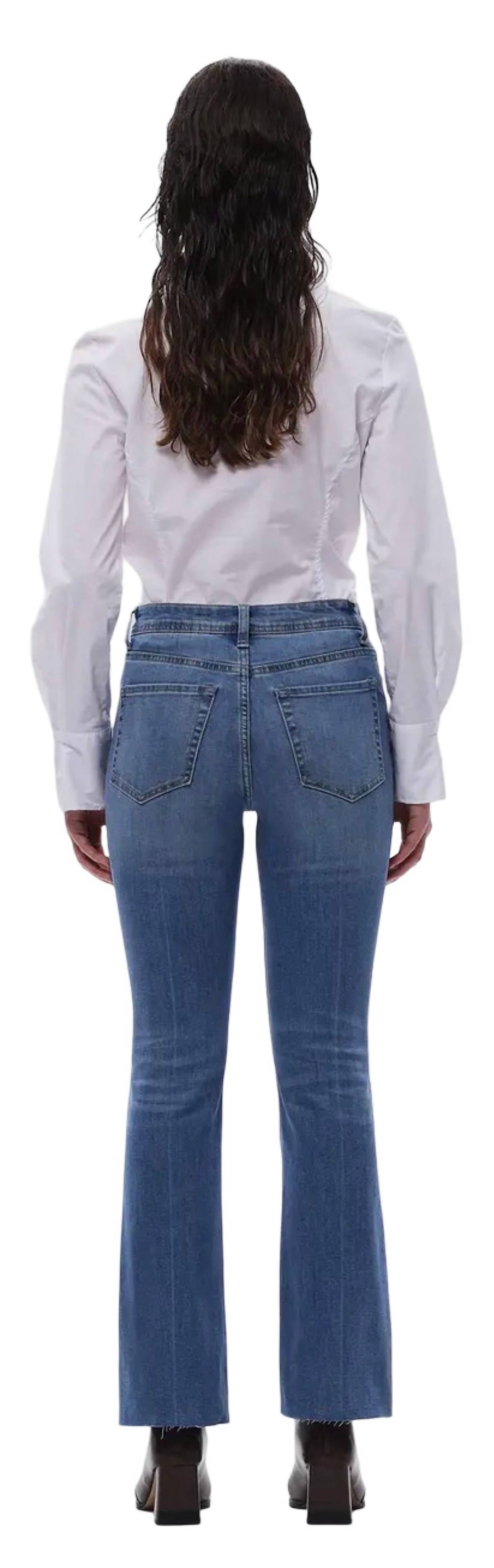 Oat New York - Women's Mid Rise Bootcut Slim Flare Ankle Jeans