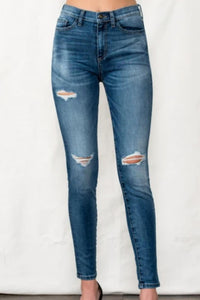 sneak peek Women's Mid Rise Skinny Jean in blue - women's jeans