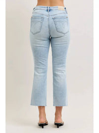 Judy Blue - Mr. Kick Flare With Raw Hem Jeans