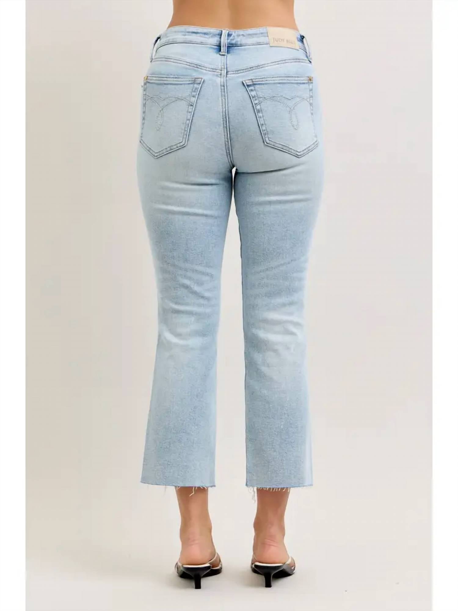 Judy Blue - Mr. Kick Flare With Raw Hem Jeans