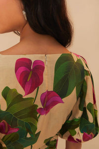 Farm Rio - Short Sleeve Square Neckline Dress