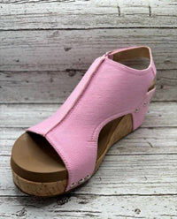 Corkys Footwear - Women's Canvas Carley Wedge Sandals