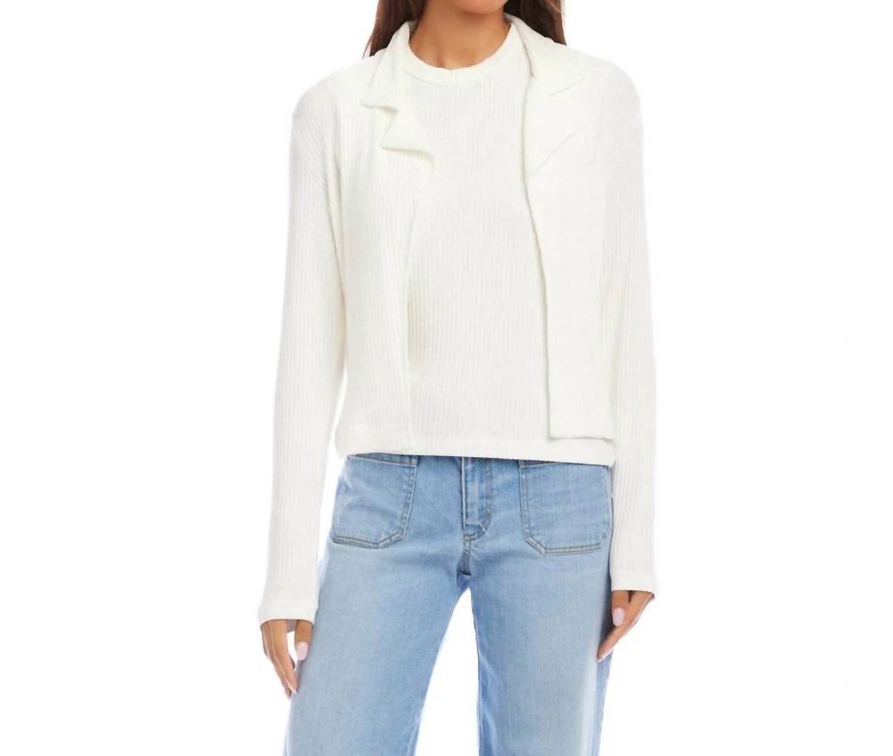 Karen Kane - Ribbed Jacket
